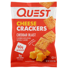 Quest Nutrition Cheese Crackers Quest Nutrition Size: 24 Bags (6 pack) Flavor: Cheddar Blast