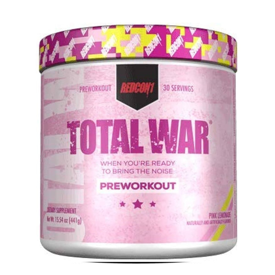 Redcon1 Total War Pre Workout Pre-Workout RedCon1 Size: 30 Servings Flavor: Pink Lemonade (Limited Edition)