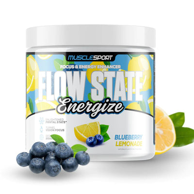 Muscelsport Flow State Energizer Focus Nootropic Musclesport Size: 30 Servings Flavor: Blueberry Lemonade
