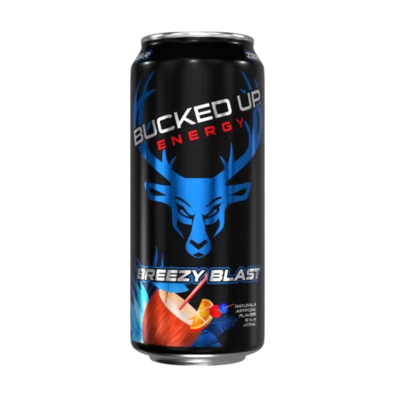 Bucked Up Energy Drink Energy Drink Bucked Up Size: 12 Pack Flavor: Breezy Blast