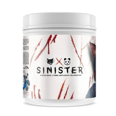 PANDA SINISTER Pre Workout - A Black Magic and Panda Supplements Collaboration Pre-Workout PANDA Size: 40 Scoops Flavor: Blue Shark Gummy