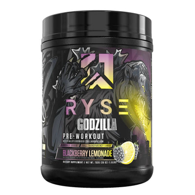 RYSE Godzilla Pre-Workout Preworkout RYSE Size: Workout 40 servings Flavor: Blackberry Lemonade