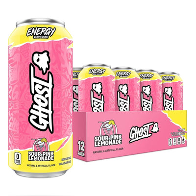 GHOST Energy Drink Energy Drink GHOST Size: 12 Cans Flavor: Sour Pink Lemonade