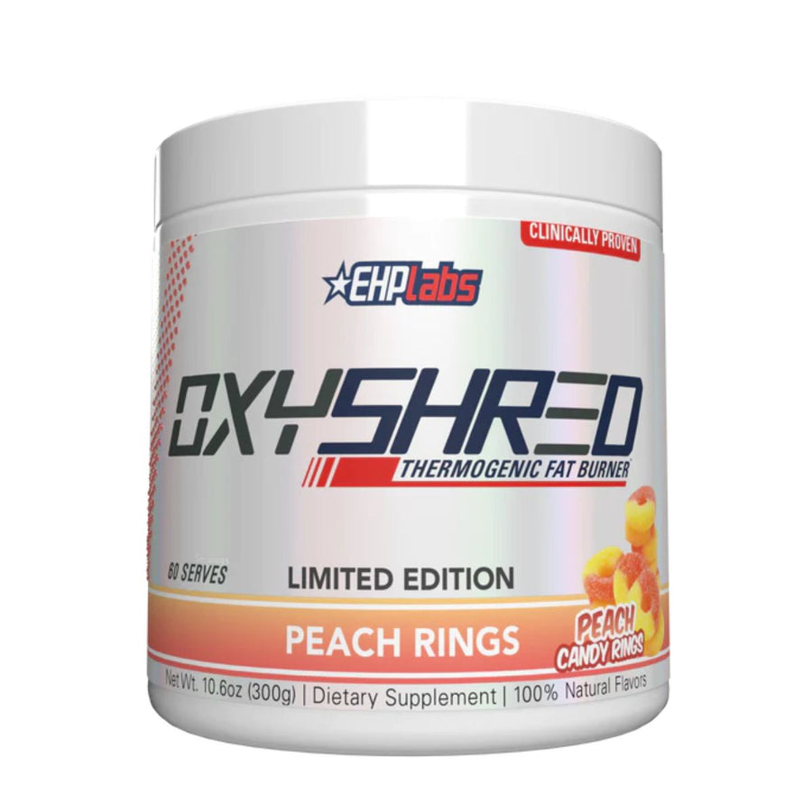 EHP OxyShred Thermogenic Fat Burner EHP Labs Size: 60 Scoops Flavor: Peach Candy Rings