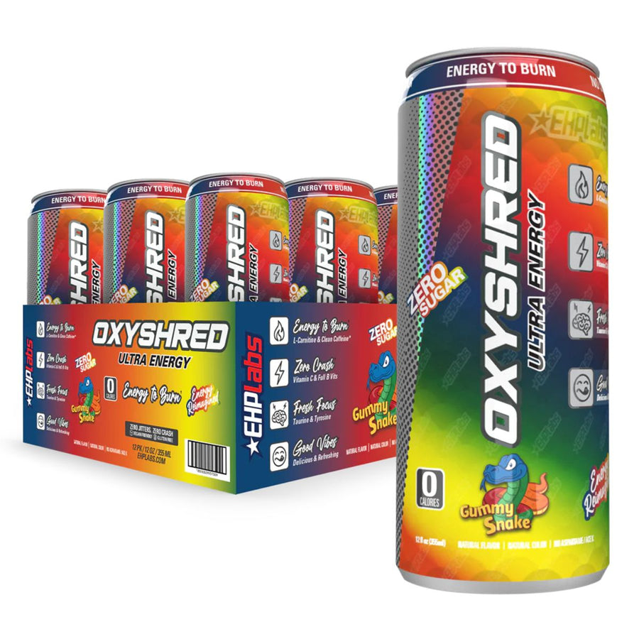 EHP Labs OxyShred Ultra Energy Drink RTD Energy Drink EHP Labs Size: 12 Cans Flavor: Gummy Snake