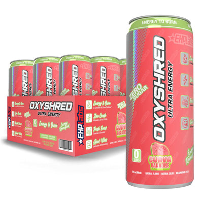 EHP Labs OxyShred Ultra Energy Drink RTD Energy Drink EHP Labs Size: 12 Cans Flavor: Guava Paradise