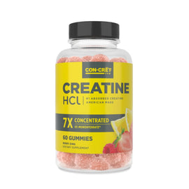 Con-Cret Creatine HCl Creatine Gummies Creatine Con-Cret Size: 60 Gummies Flavor: Raspberry Strawberry Lemon