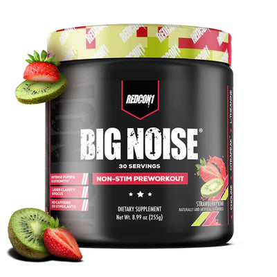 Redcon1 Big Noise Non Stim Pre Workout Pump Pre Workout RedCon1 Size: 30 Servings Flavor: Strawberry Kiwi