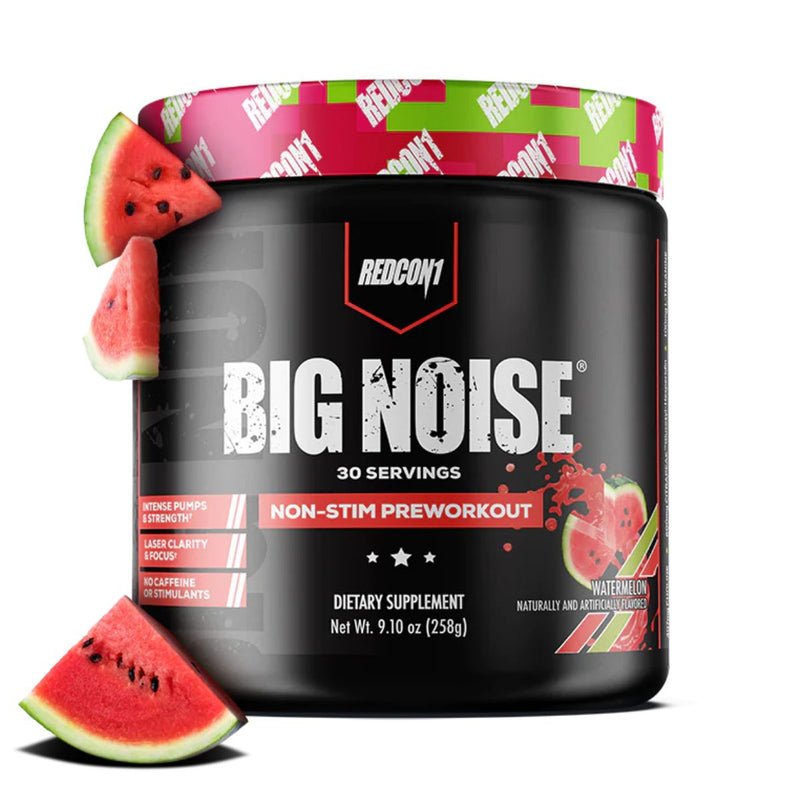 Redcon1 Big Noise Non Stim Pre Workout Pump Pre Workout RedCon1 Size: 30 Servings Flavor: Watermelon