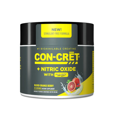Con-Cret + Nitric Oxide with Patented Creatine HCl & Organic Beet Root Extract Pump Pre Workout Con-Cret Size: 40 Servings Flavor: Blood Orange Berry