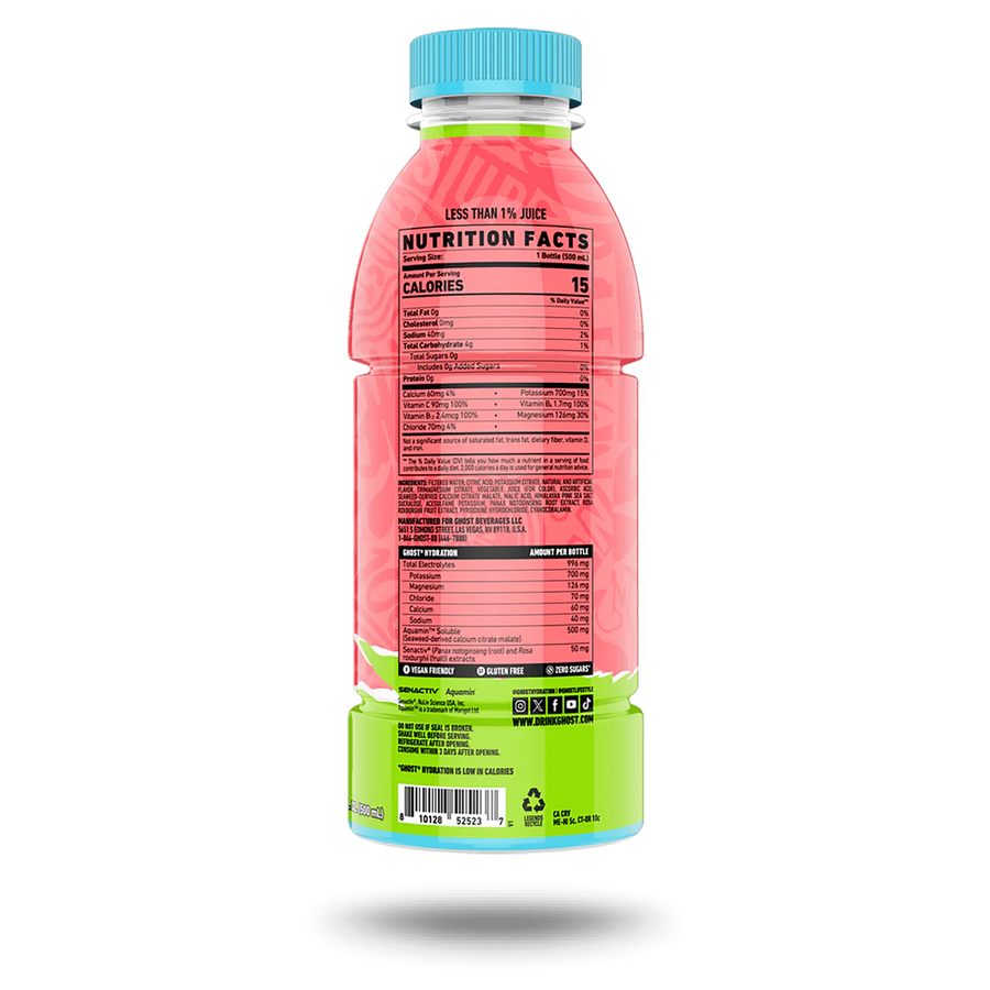 GHOST Hydration Drink Hydration GHOST Size: 12 Pack Flavor: Kiwi Strawberry, Lemon Lime, Orange Squeeze, Sour Patch Kids Redberry
