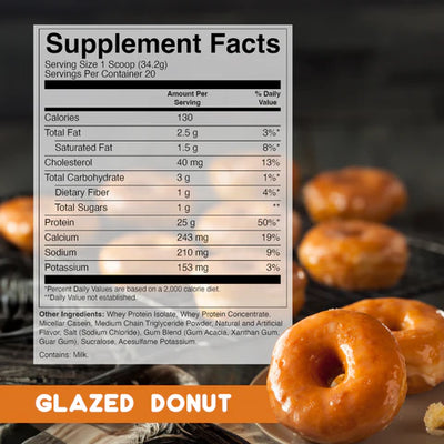 #nutrition facts_25 Servings / Glazed Donut