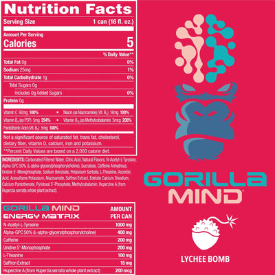 #nutrition facts_12 Cans / Lychee Bomb