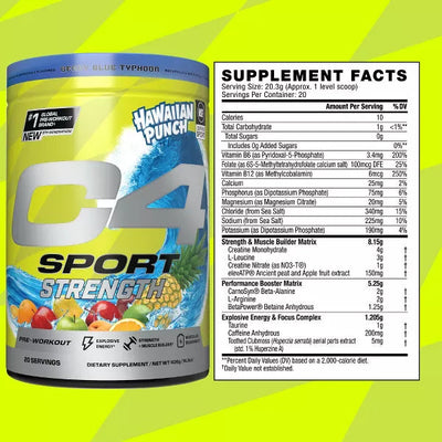 Cellucor C4 Sport Strength Pre-Workout x Hawaiian Punch