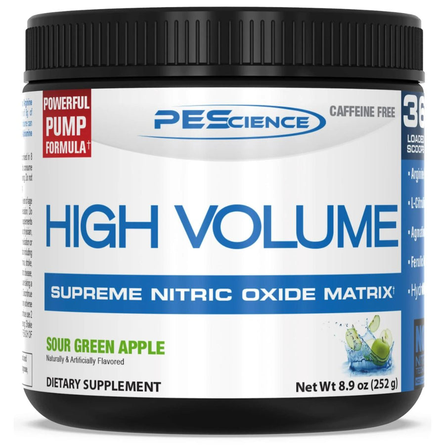 PES High Volume Stimulant Free Pre Workout Pump Pre Workout PEScience Size: 18 Servings Flavor: Sour Green Apple