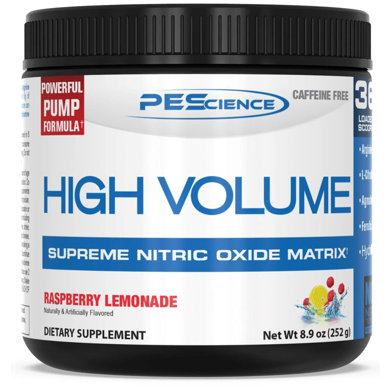 PES High Volume Stimulant Free Pre Workout Pump Pre Workout PEScience Size: 18 Servings Flavor: Raspberry Lemonade
