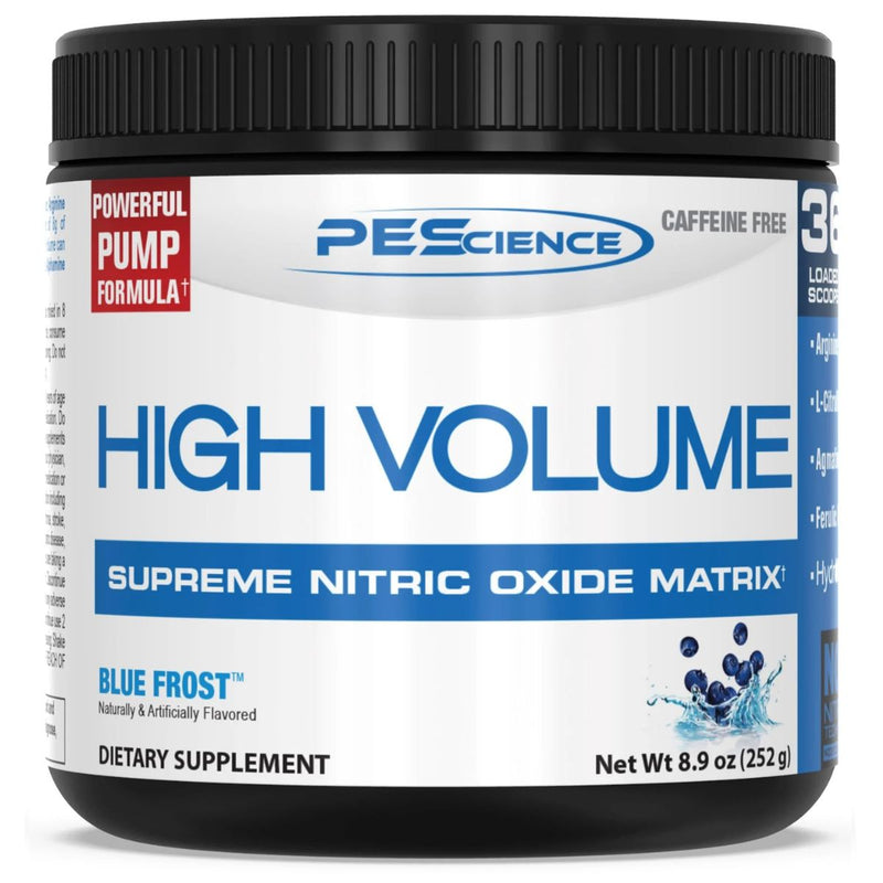 PES High Volume Stimulant Free Pre Workout Pump Pre Workout PEScience Size: 18 Servings Flavor: Blue Frost