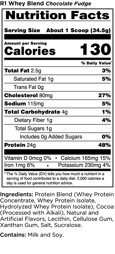 #nutrition facts_2 Lbs. / Chocolate Fudge