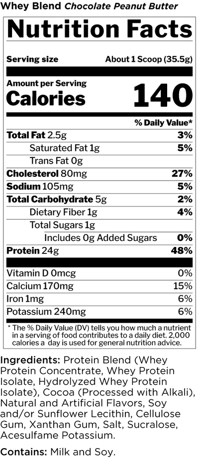 #nutrition facts_2 Lbs. / Chocolate Peanut Butter