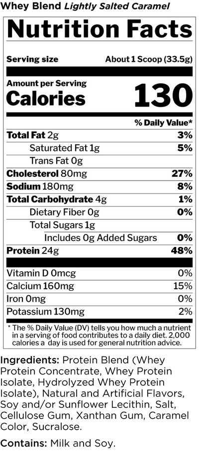 #nutrition facts_2 Lbs. / Lightly Salted Caramel