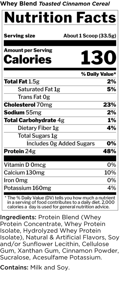 #nutrition facts_2 Lbs. / Toasted Cinnamon Cereal