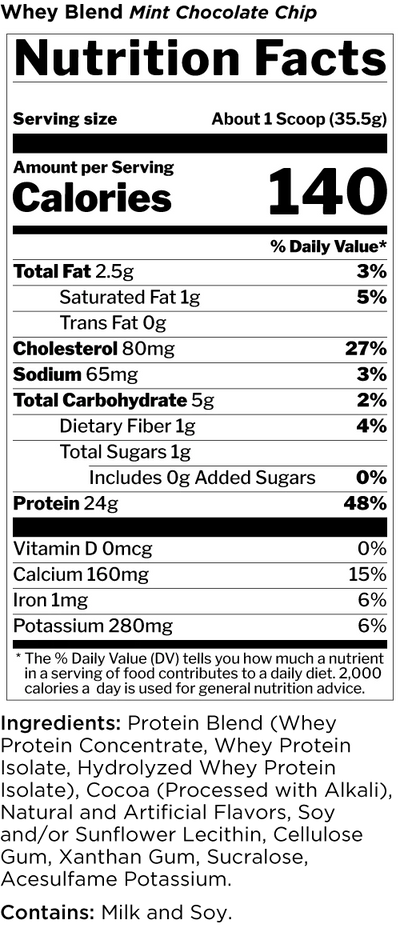 #nutrition facts_2 Lbs. / Mint Chocolate Chip