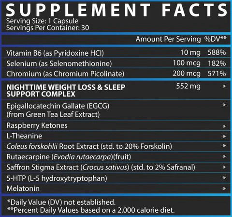 Nutrex Lipo 6 Nightime Weight Loss and Sleep Supplement