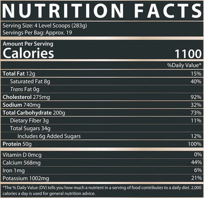 #nutrition facts_12 Lbs / Vanilla