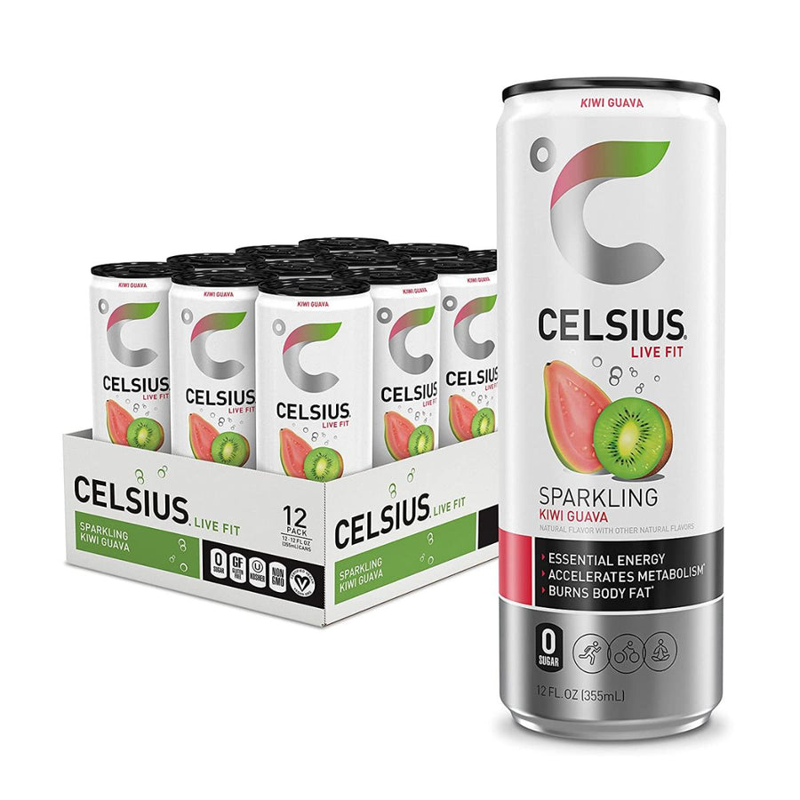 CELSIUS Energy Drink RTD Celsius Size: 12 Cans Flavor: Sparkling Kiwi Guava