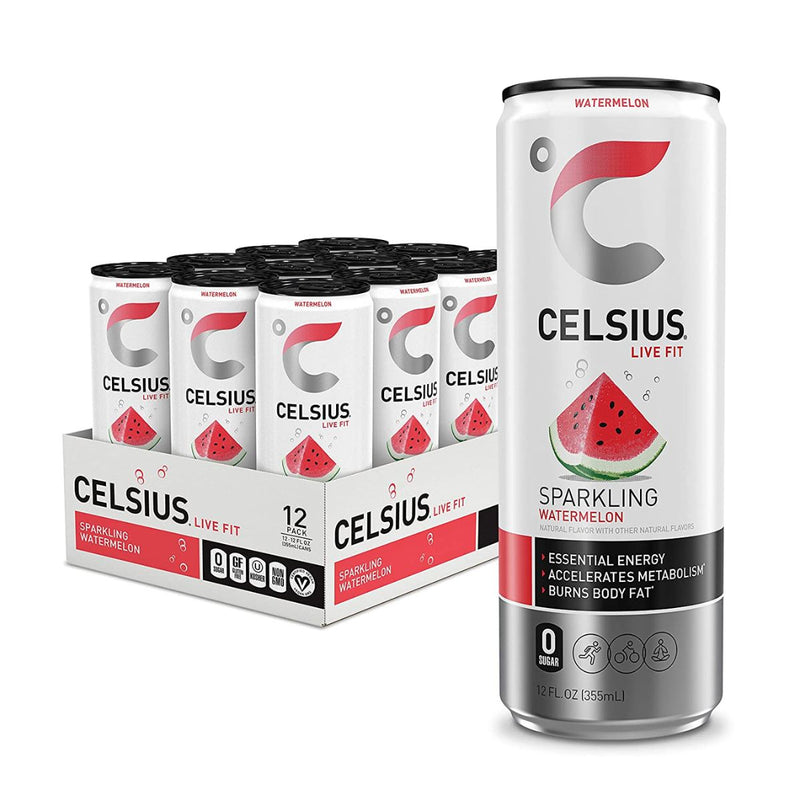 CELSIUS Energy Drink RTD Celsius Size: 12 Cans Flavor: Sparkling Watermelon