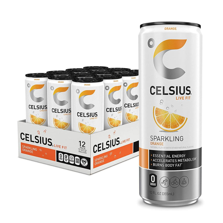 CELSIUS Energy Drink RTD Celsius Size: 12 Cans Flavor: Sparkling Orange