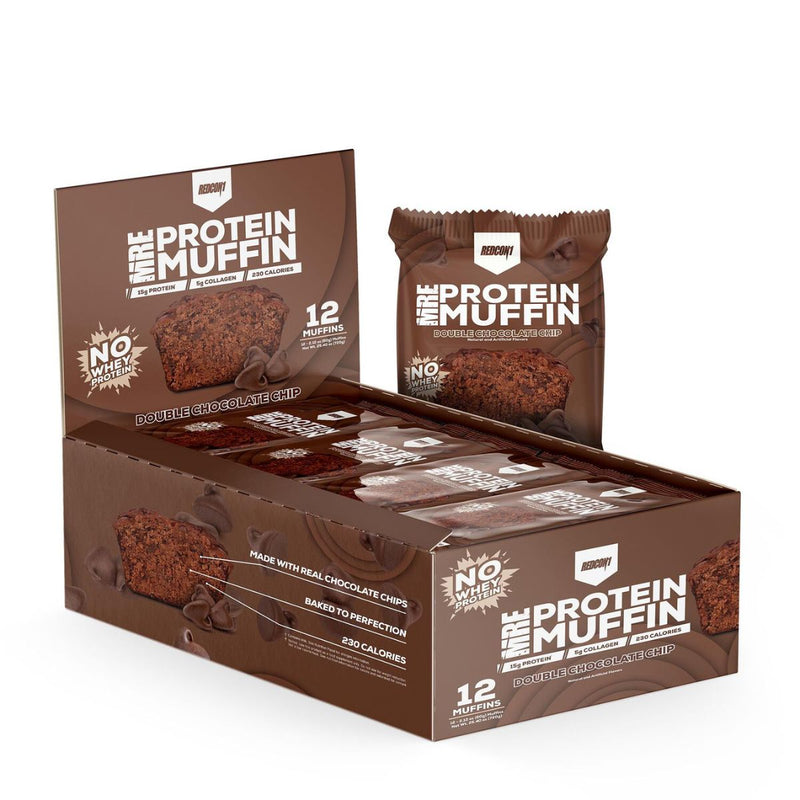 Redcon1 MRE Protein Muffin Healthy Snacks RedCon1 Size: 12 Packs Flavor: Double Chocolate Chip