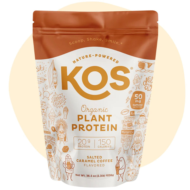 KOS Organic Plant Protein Protein KOS Size: 28 Servings Flavor: Salted Caramel Coffee