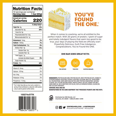 #nutrition facts_12 Bars / Lemon Cake