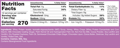 #nutrition facts_12 Bars / Oatmeal Chocolate Chip