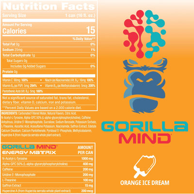 #nutrition facts_12 Cans / Orange Ice Dream