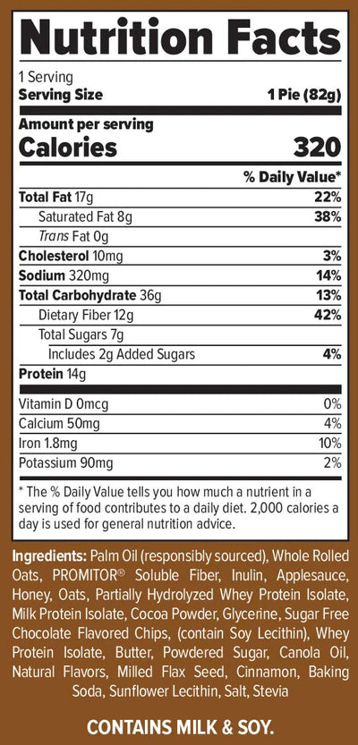 #nutrition facts_10 Pies / Double Chocolate Chip