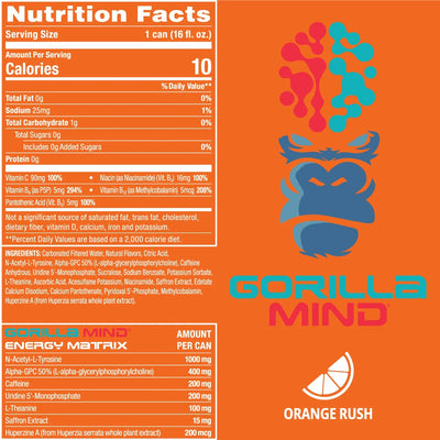#nutrition facts_12 Cans / Orange Rush