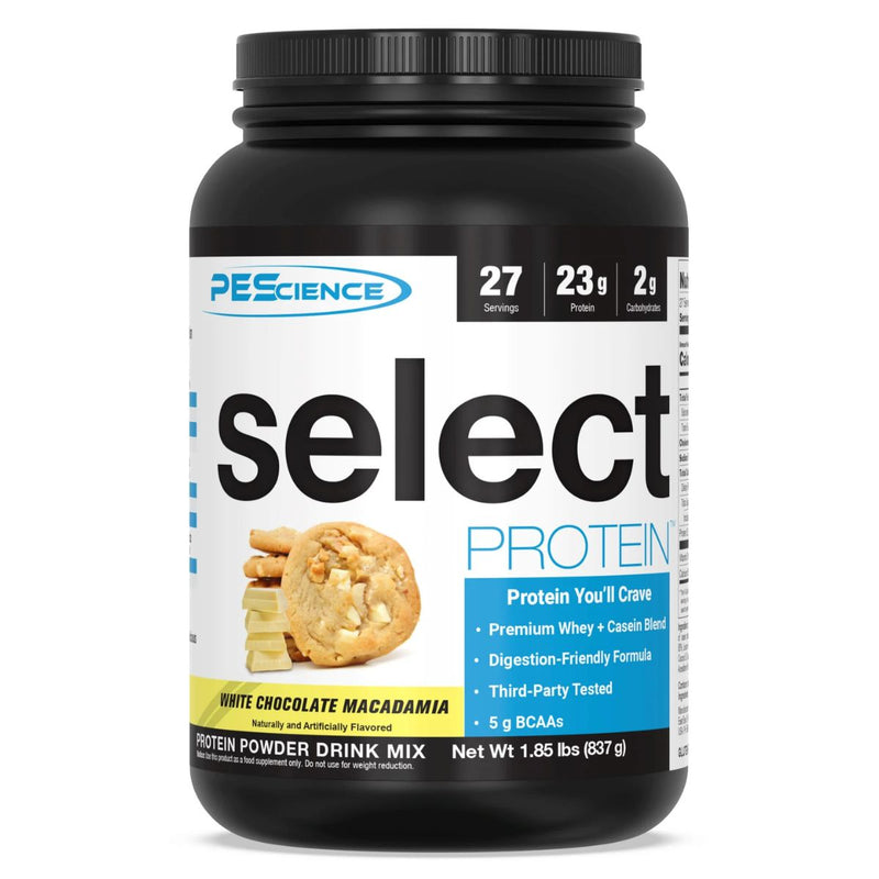 PES Select Protein Protein PEScience Size: 27 Servings Flavor: White Chocolate Macadamia (NEW)