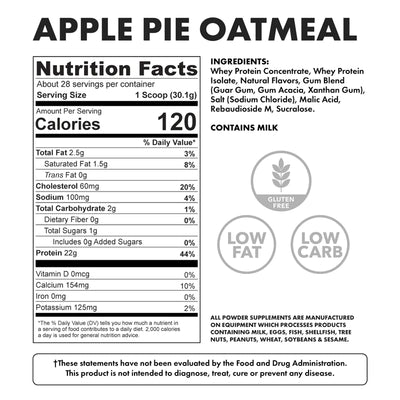 #nuutrition facts_2 Lbs. / Apple Pie Oatmeal