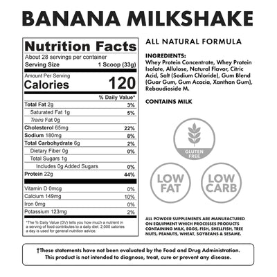 #nuutrition facts_2 Lbs. / Banana Milkshake