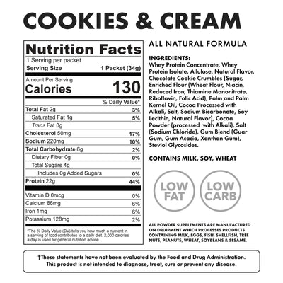 #nuutrition facts_20 Packs / Cookies and Cream