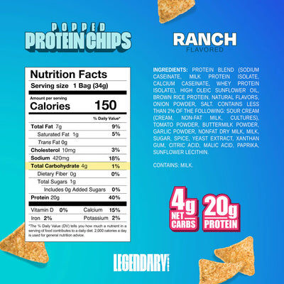 #nutrition facts_7 Bags / Ranch