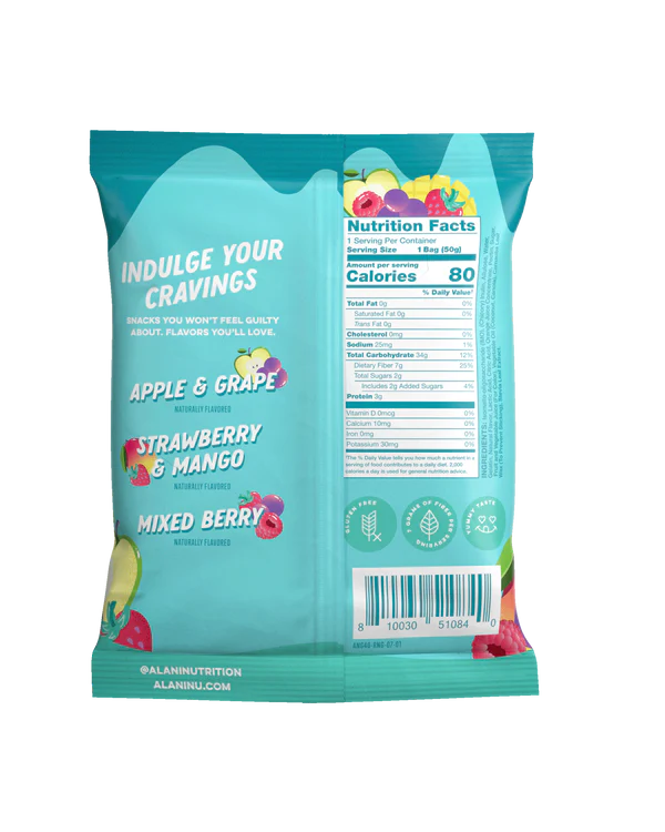Alani Nu Gummy Healthy Snacks Alani Nu Size: 12 Packs Flavor: Sour Gummy Worms, Gummy Bears, Smoothie Gummy Rings