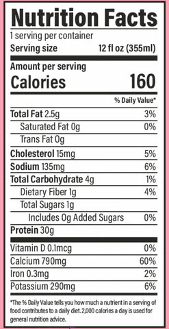 #nutrition facts_12 Bottles / Strawberry