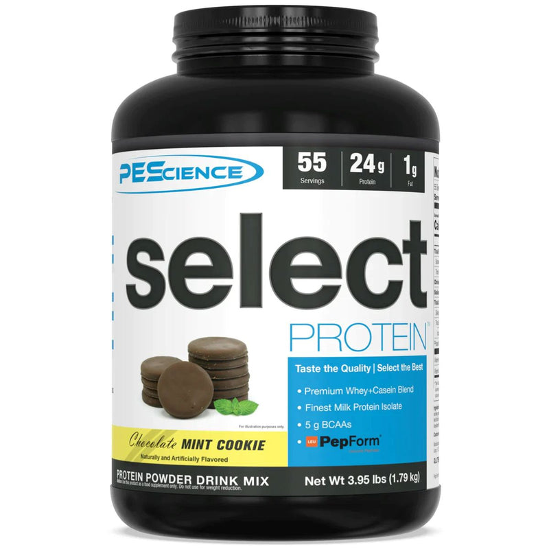 PES Select Protein Protein PEScience Size: 55 Servings Flavor: Chocolate Mint Cookie