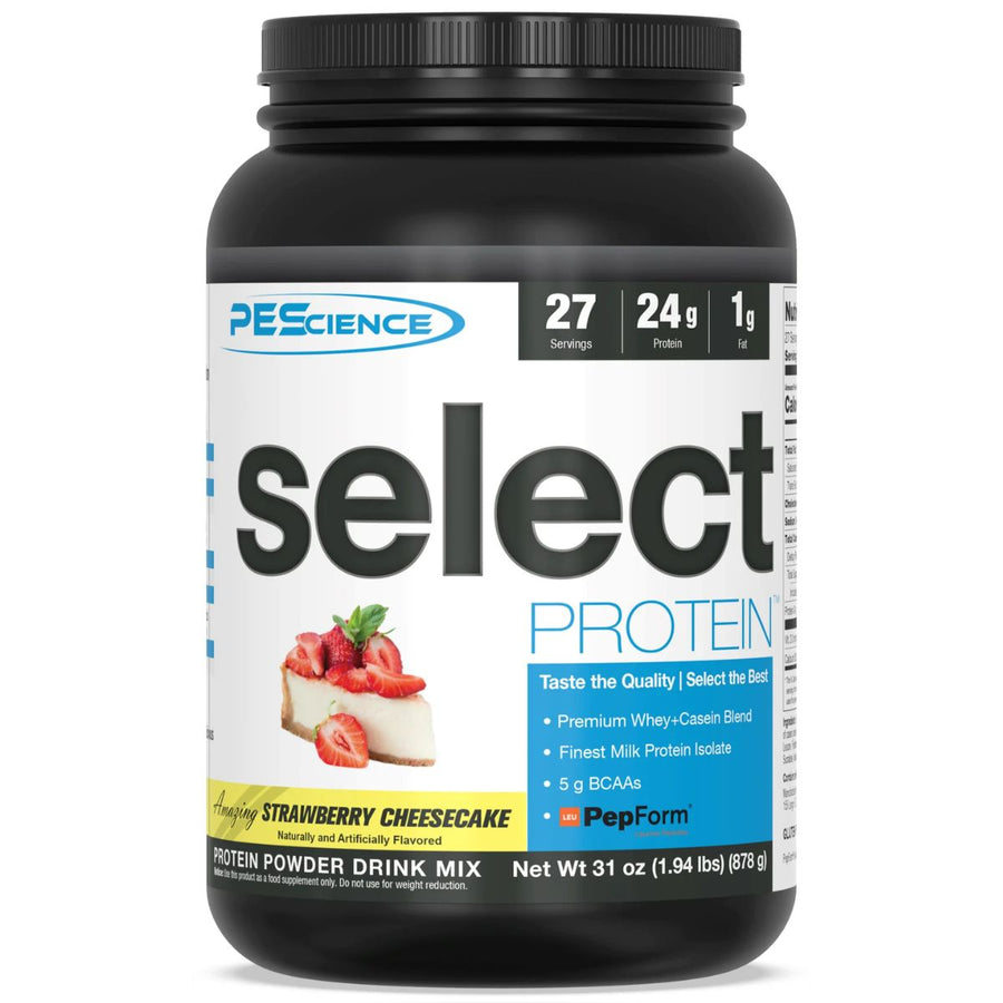 PES Select Protein Protein PEScience Size: 27 Servings Flavor: Strawberry Cheesecake