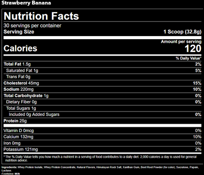 #nutrition facts_30 Servings / Strawberry Banana