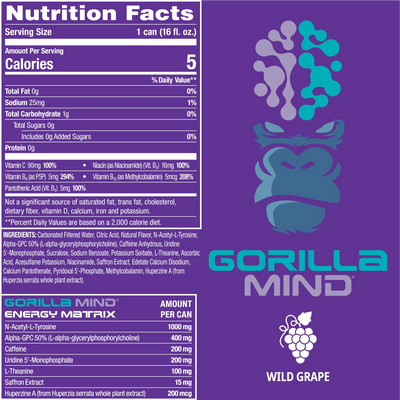 #nutrition facts_12 Cans / Wild Grape