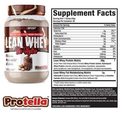 Musclesport Lean Whey Protein Protein Musclesport Size: 2 Lbs. Flavor: Vanilla Ice Cream, Chocolate Ice Cream, Chocolate Peanut Butter, Strawberries N' Cream, Cookies & Cream, Protella, Lean Charms, Dipssadoodle (Limited Edition), Cinnacrunch, Coconut Car